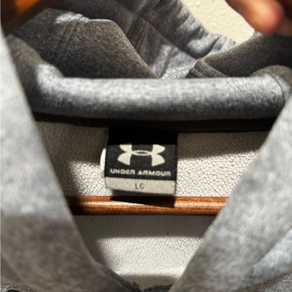 Under Armour Gray Hoodie Minimalist Logo Pullover - Picture 2 of 5